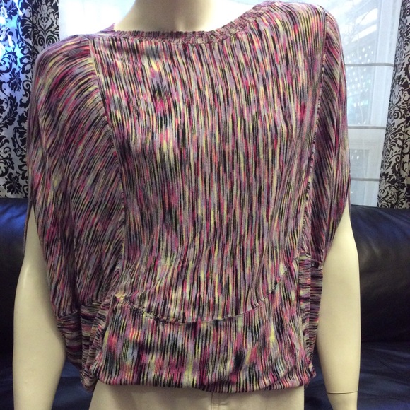 100% bamboo batwing multicoloured sweater - Picture 1 of 10